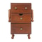 Vintage 3 Tier Storage Cabinet With Drawers Brown Pine Wood Organizer 5
