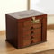 Large Jewelry Organizer Vintage Wooden Jewelry Box With 5 Layers And 4 Drawers 0