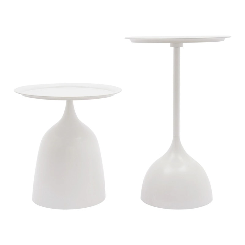Modern Round Side Table Set With Pedestal End Tables For Sofa Bedside And Living Room 3