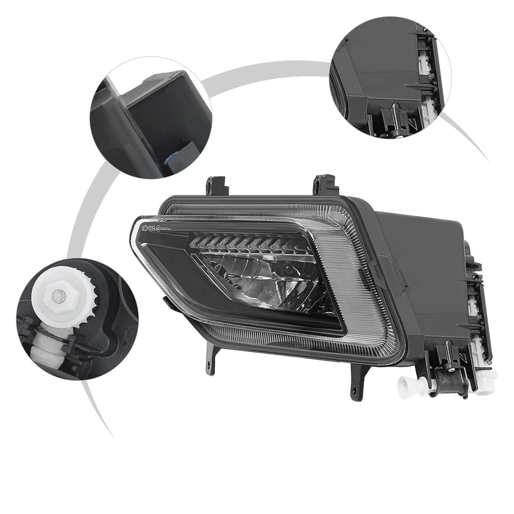 VW Atlas Left Side LED Fog Light 2018 2020 Driver Fog Lamp Replacement 16