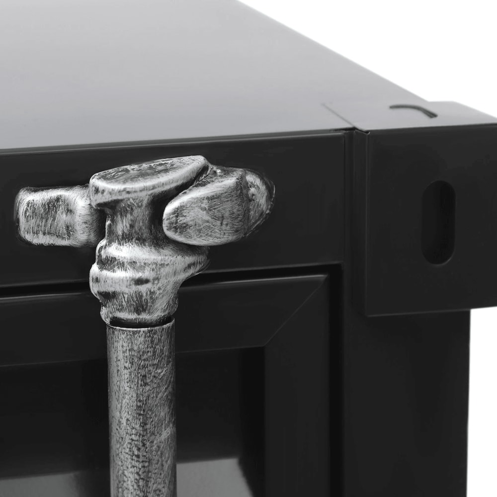 Modern Industrial Floorstanding Side Table Iron Bedside Table With Storage Cabinet 1