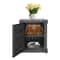 Modern Industrial Floorstanding Side Table Iron Bedside Table With Storage Cabinet 6