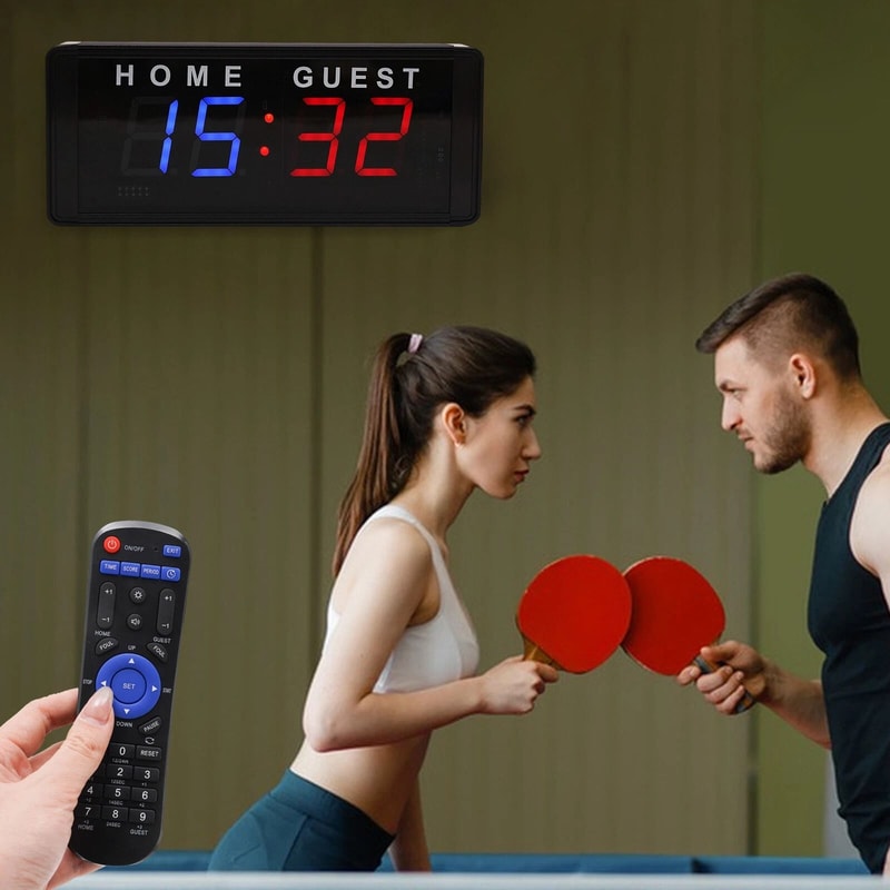 Modern Portable LED Tabletop Electronic Scoreboard Digital Sports Score Keeper 0
