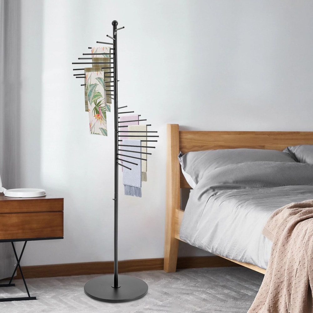 Metal Scarf Display Rack Spiral Hijab Organizer Stand 15