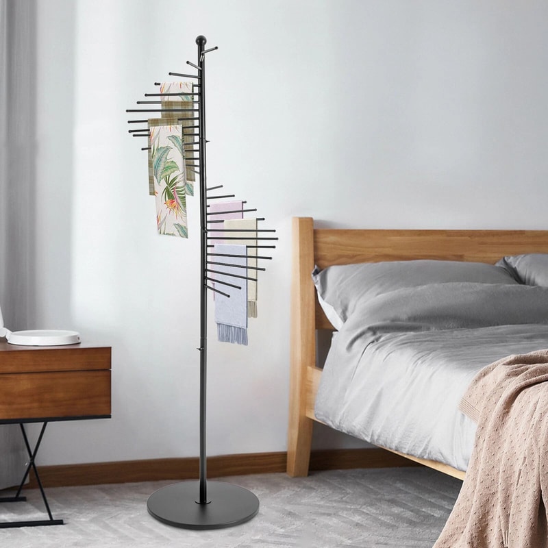 Metal Scarf Display Rack Spiral Hijab Organizer Stand 15