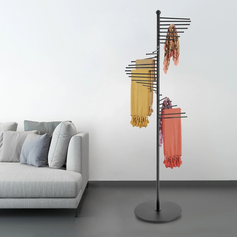 Metal Scarf Display Rack Spiral Hijab Organizer Stand 19