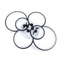 6 Head Modern LED Chandelier Black Acrylic Pendant Ceiling Light Fixture 10