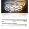 6 Head Modern LED Chandelier Black Acrylic Pendant Ceiling Light Fixture 9