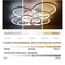 6 Head Modern LED Chandelier Black Acrylic Pendant Ceiling Light Fixture 9