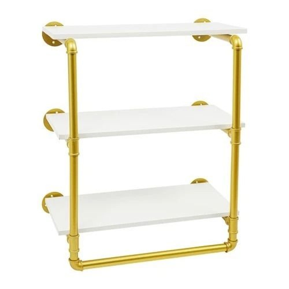 Industrial Pipe Clothing Rack Wall Mounted Clothes Rack With Shelves 9