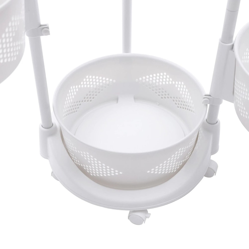 4 Tier Rotating Fruit Basket And Kitchen Organizer For Produce Snacks And Vegetables 1
