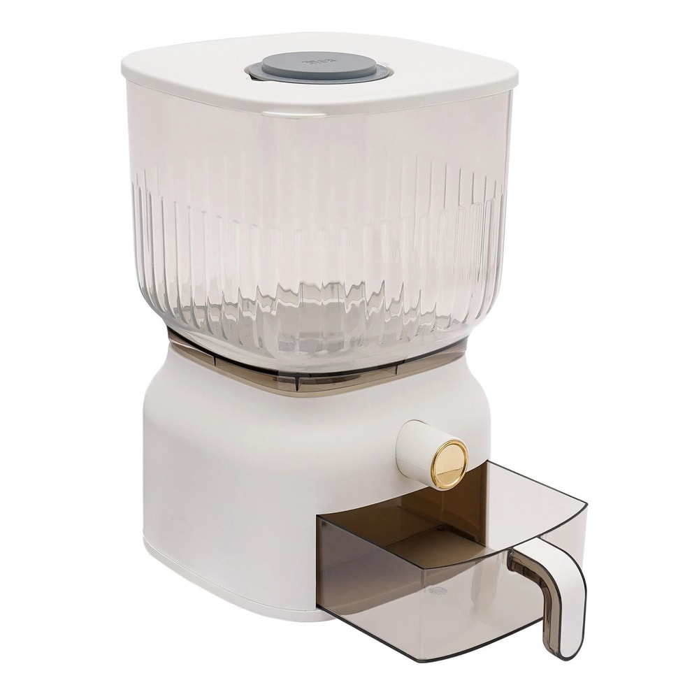 Premium Large Capacity Rice Dispenser Grain Storage Container Space Saving Kitchen Organizer With 10