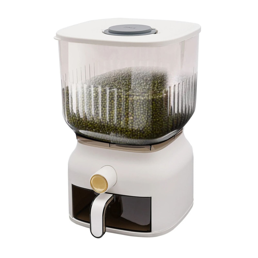Premium Large Capacity Rice Dispenser Grain Storage Container Space Saving Kitchen Organizer With 6