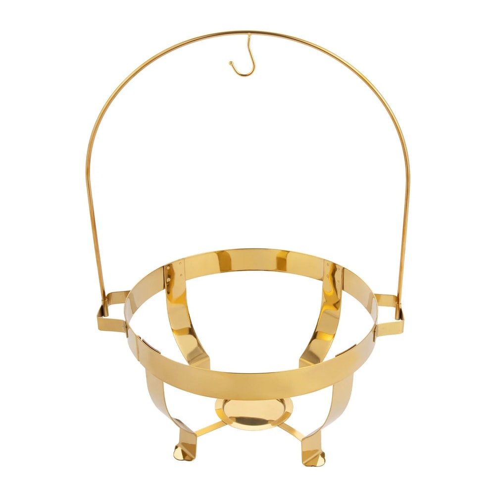 Gold Round Chafing Dish With Hanging Lid Buffet Food Warmer 2