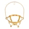 Gold Round Chafing Dish With Hanging Lid Buffet Food Warmer 2