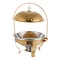 Gold Round Chafing Dish With Hanging Lid Buffet Food Warmer 5