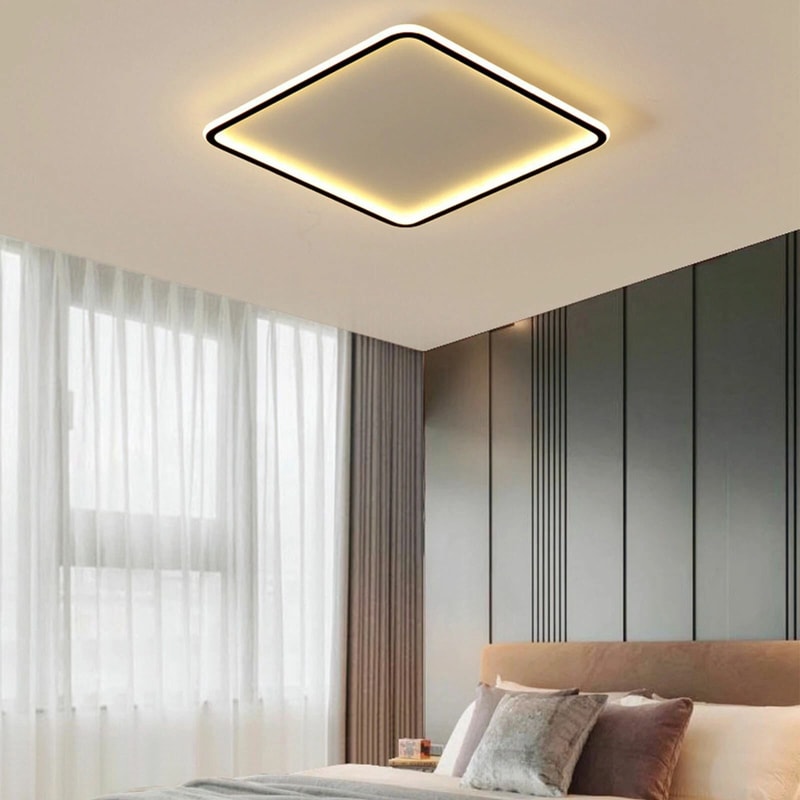 Premium Modern LED Ceiling Light Dimmable Flush Mount Chandelier Fixture With Remote Control 2