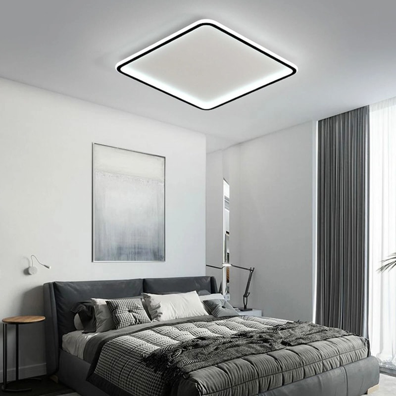 Premium Modern LED Ceiling Light Dimmable Flush Mount Chandelier Fixture With Remote Control 7