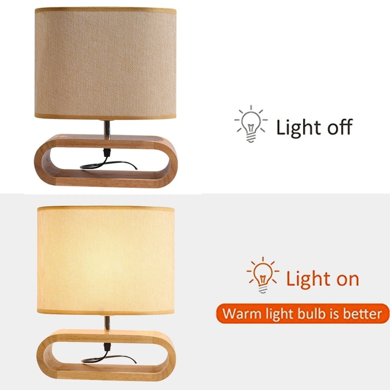 Modern Bedside Table Lamp Compact Nightstand Light Small Desk Lamp For Bedroom Living Room 3