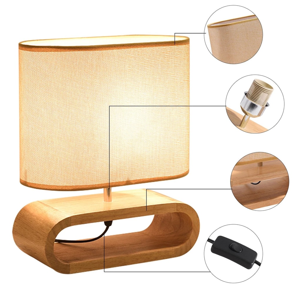 Modern Bedside Table Lamp Compact Nightstand Light Small Desk Lamp For Bedroom Living Room 6