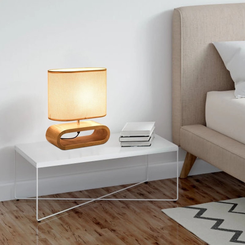 Modern Bedside Table Lamp Compact Nightstand Light Small Desk Lamp For Bedroom Living Room 11