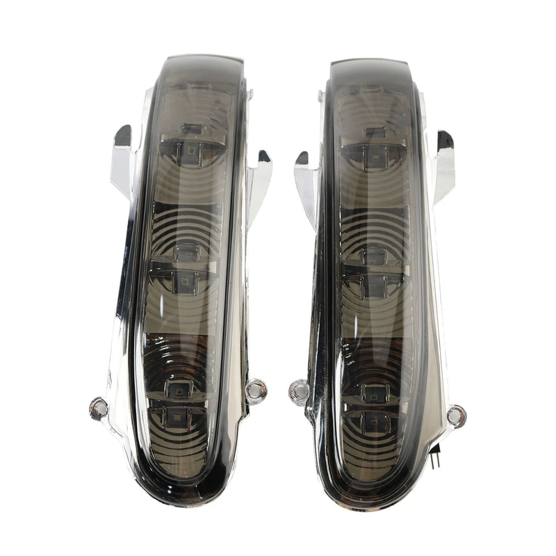 Mercedes Side Mirror LED Turn Signal Lights Pair Gray Amber 10