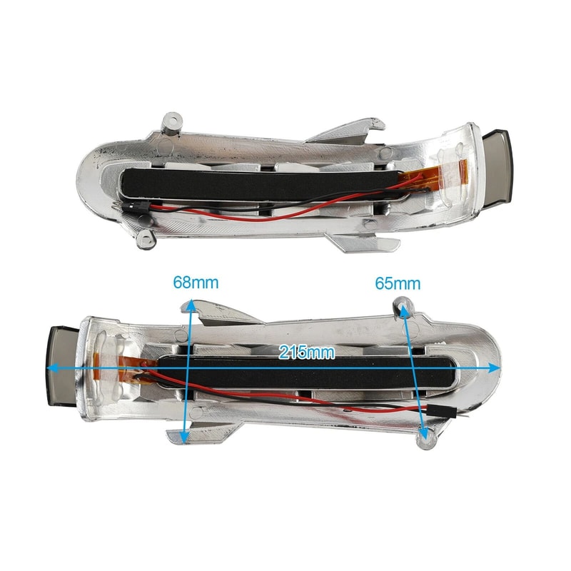 Mercedes Side Mirror LED Turn Signal Lights Pair Gray Amber 8