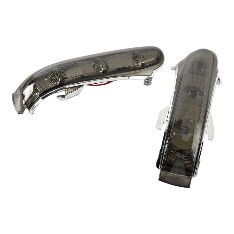 Mercedes Side Mirror LED Turn Signal Lights Pair Gray Amber 9