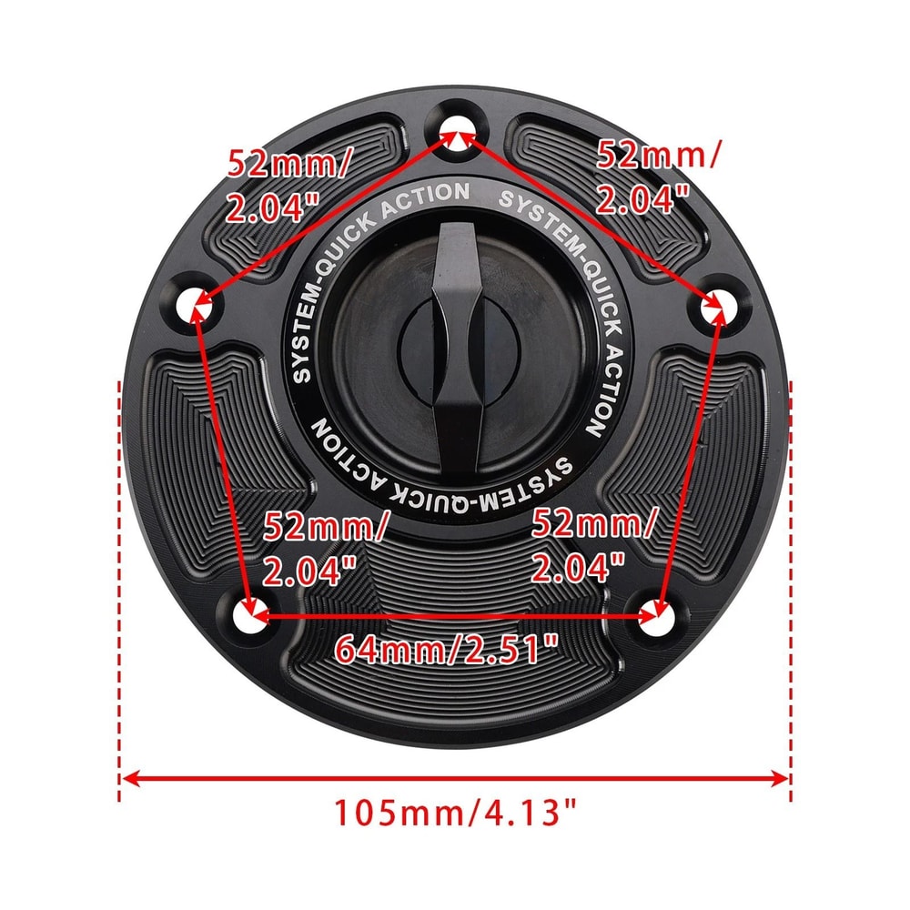 Performance CNC Keyless Fuel Gas Cap For Yamaha R1 R6 R3 Aftermarket Fuel Tank Cap 8