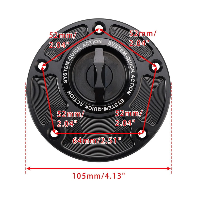 Performance CNC Keyless Fuel Gas Cap For Yamaha R1 R6 R3 Aftermarket Fuel Tank Cap 8