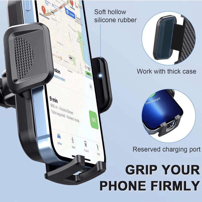 Universal Car Phone Mount 360 Rotating Phone Holder For Dashboard Windshield Air Vent 2