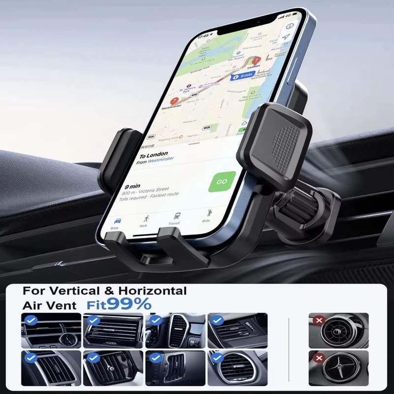 Universal Car Phone Mount 360 Rotating Phone Holder For Dashboard Windshield Air Vent 5
