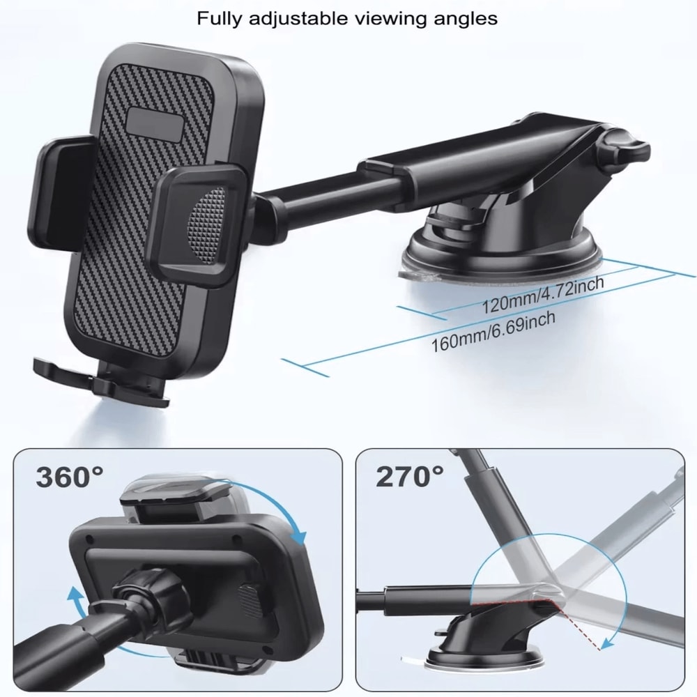 Universal Car Phone Mount 360 Rotating Phone Holder For Dashboard Windshield Air Vent 7