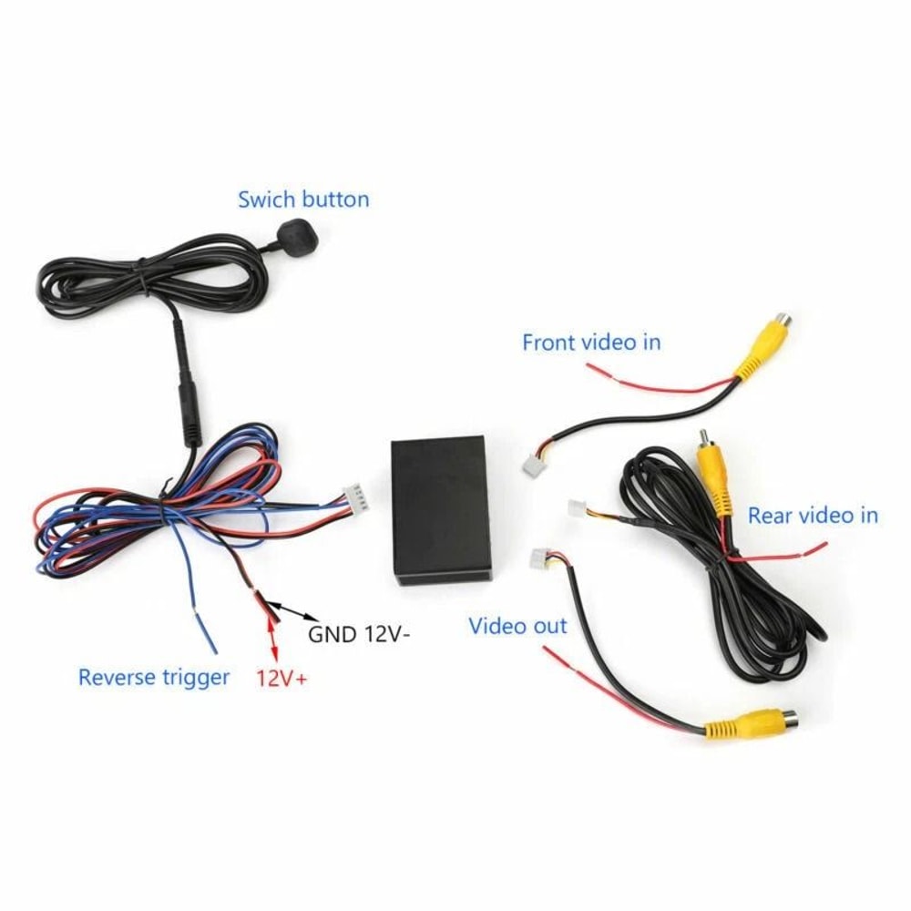 Universal Car Front Rear Parking Camera Control Box 2 Channel Camera Switch Converter 5