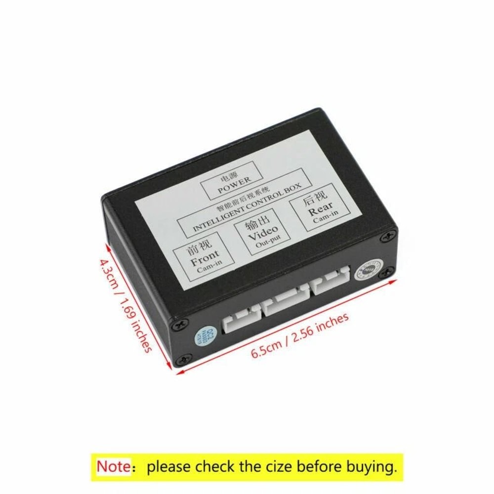 Universal Car Front Rear Parking Camera Control Box 2 Channel Camera Switch Converter 7