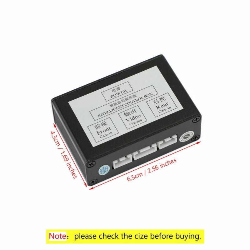 Universal Car Front Rear Parking Camera Control Box 2 Channel Camera Switch Converter 7