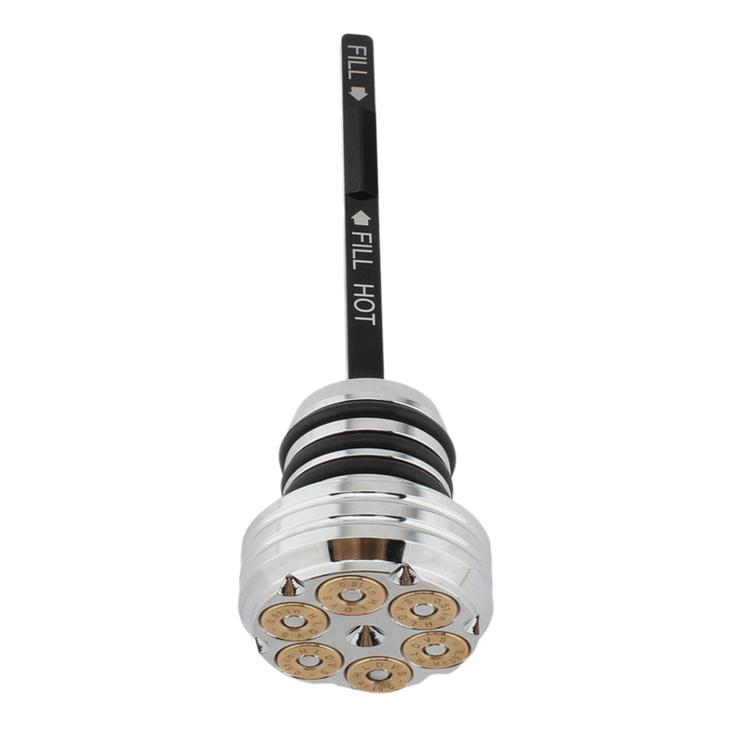 Premium Oil Dipstick Cap Plug Replacement For Harley Softail Silver 1