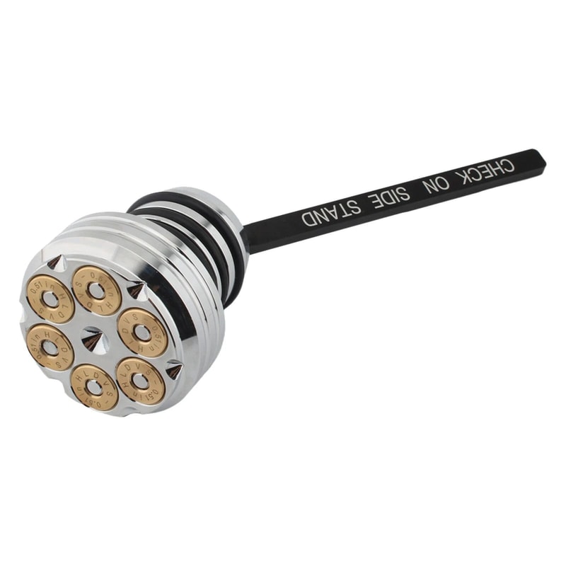 Premium Oil Dipstick Cap Plug Replacement For Harley Softail Silver 2