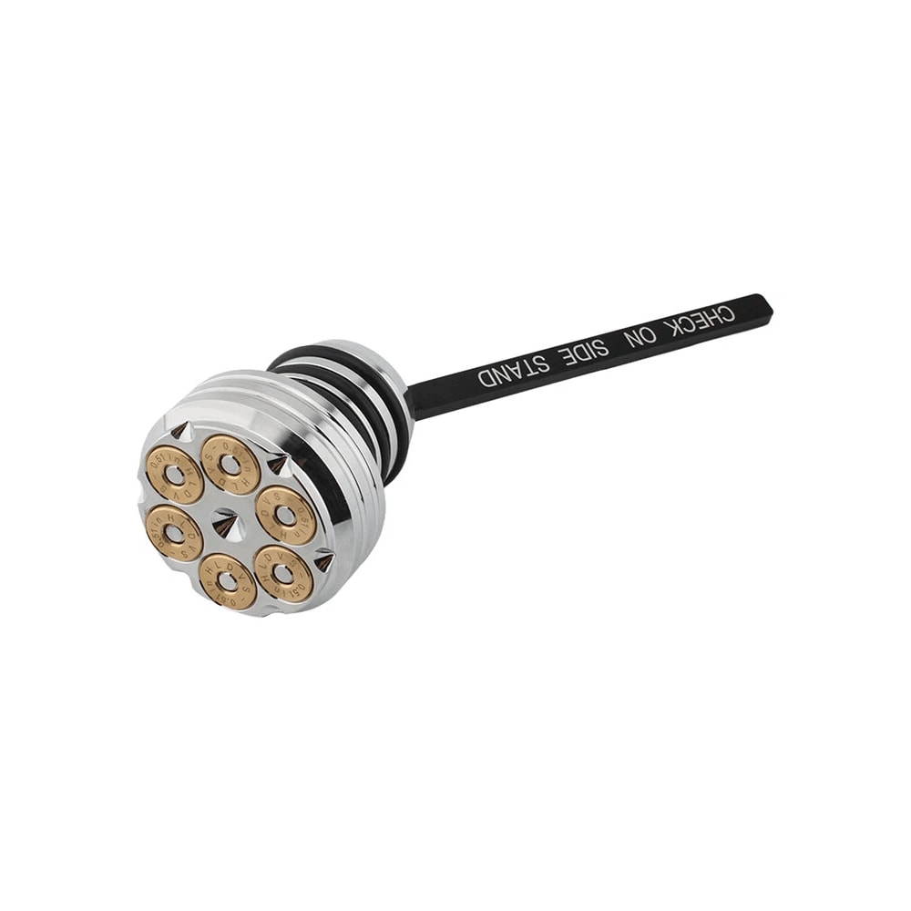 Premium Oil Dipstick Cap Plug Replacement For Harley Softail Silver 3