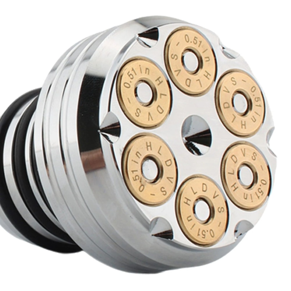 Premium Oil Dipstick Cap Plug Replacement For Harley Softail Silver 4