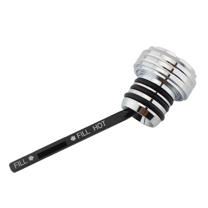 Premium Oil Dipstick Cap Plug Replacement For Harley Softail Silver 6