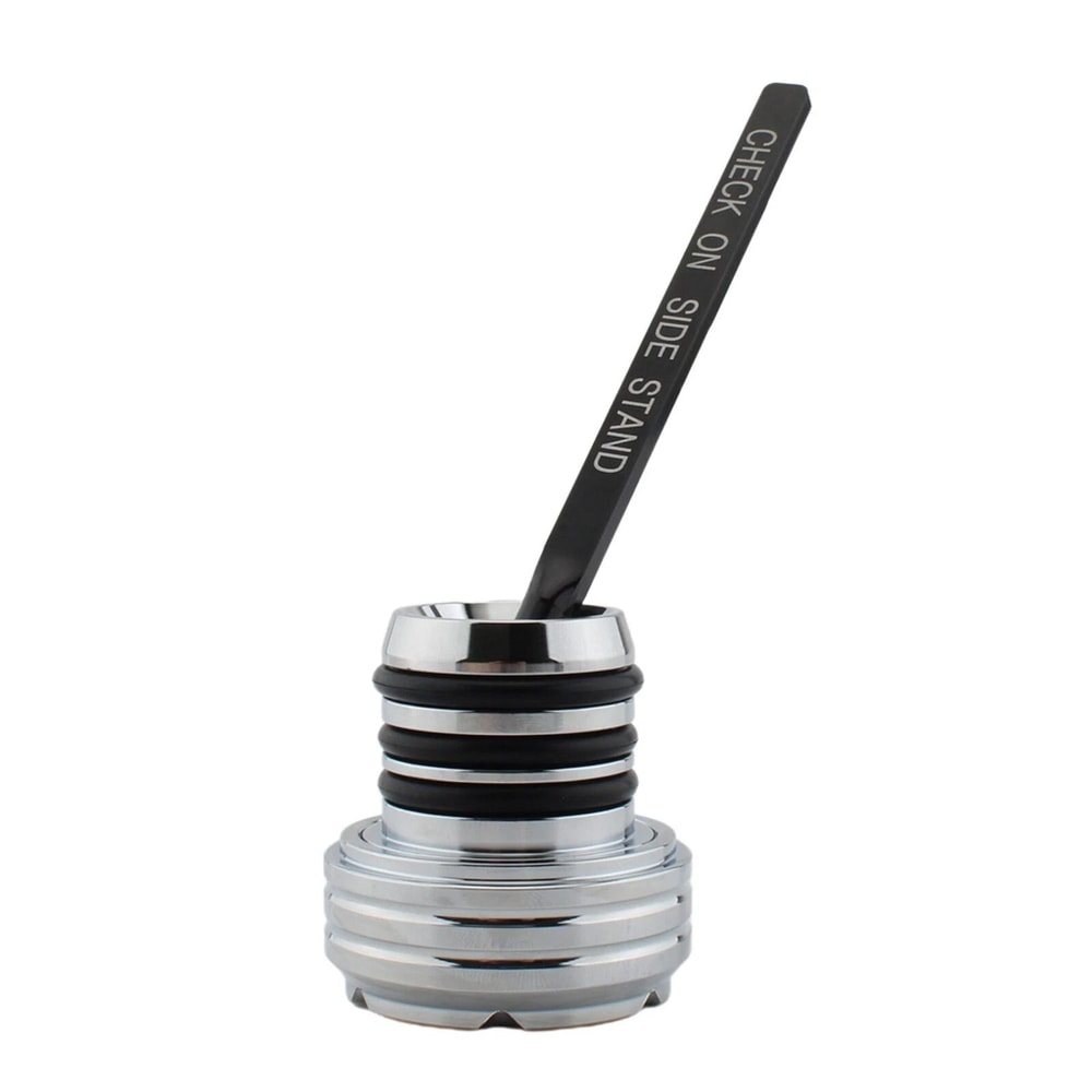 Premium Oil Dipstick Cap Plug Replacement For Harley Softail Silver 8