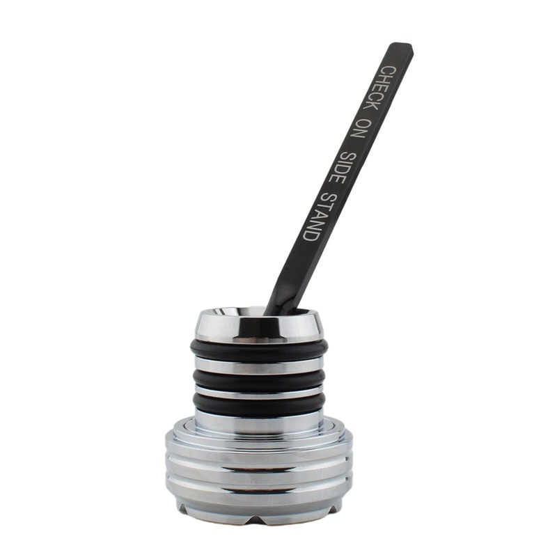 Premium Oil Dipstick Cap Plug Replacement For Harley Softail Silver 8
