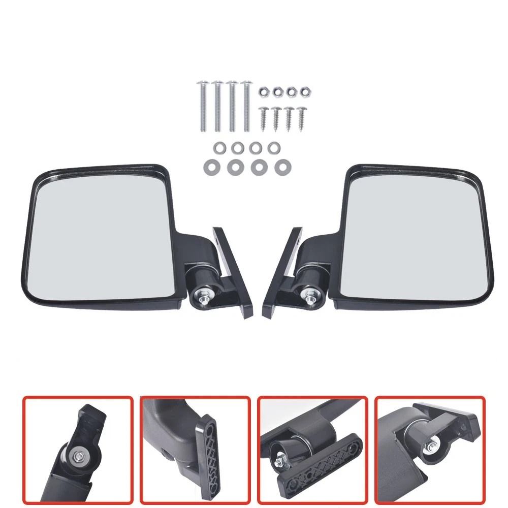 Folding Golf Cart Side Mirrors For EZGO Yamaha Club Car 2