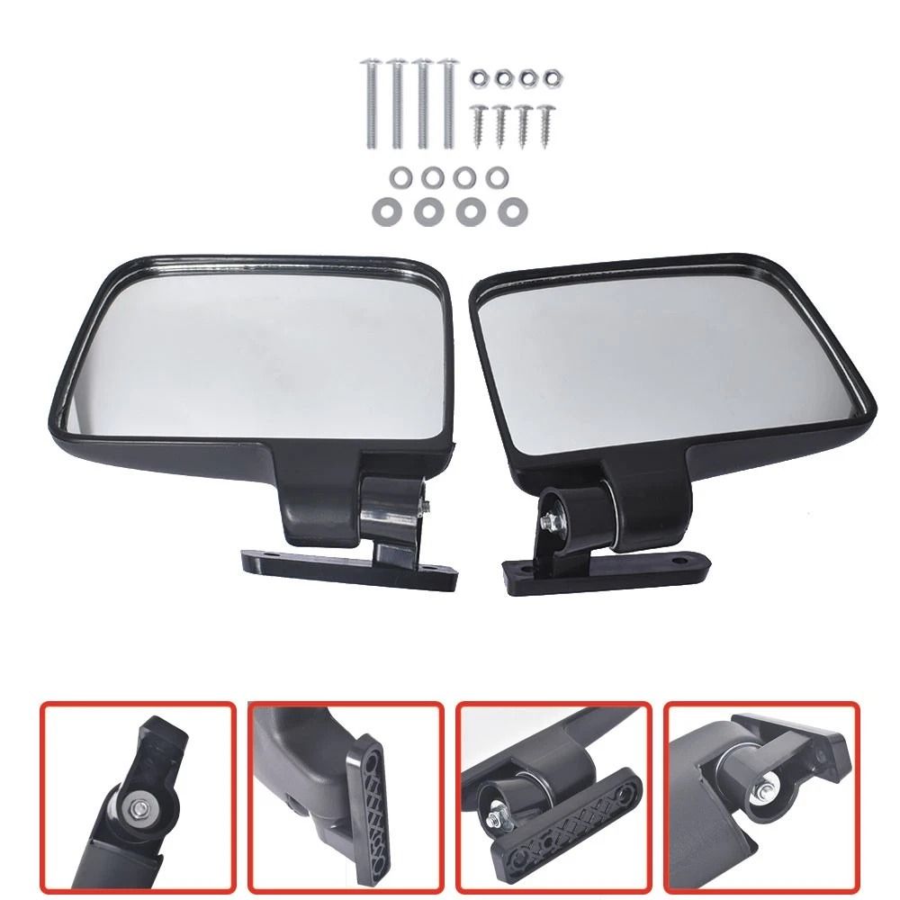 Folding Golf Cart Side Mirrors For EZGO Yamaha Club Car 3