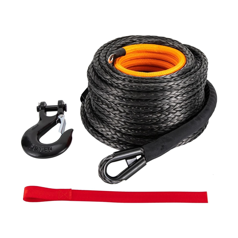 Heavy Duty Synthetic Winch Rope With Hook For ATV UTV Truck Recovery 1