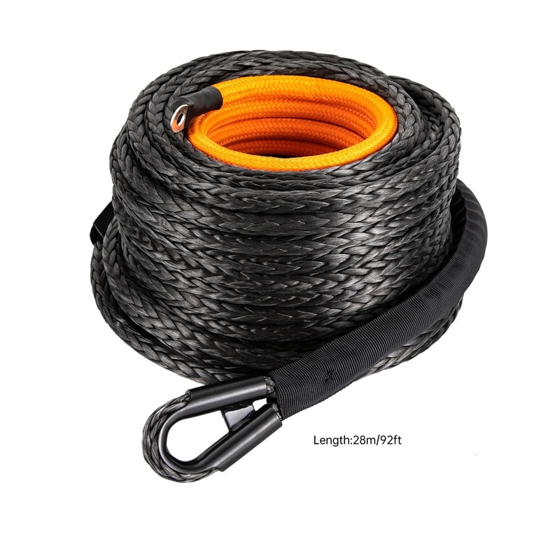 Heavy Duty Synthetic Winch Rope With Hook For ATV UTV Truck Recovery 2