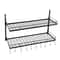 2 Tier Wall Mounted Pot Rack With 10 Hooks For Pots Pans Kitchen Storage 4