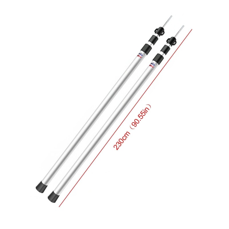 Adjustable Aluminum Tarp Poles Set For Camping Canopy Awning Tent Shelter 4