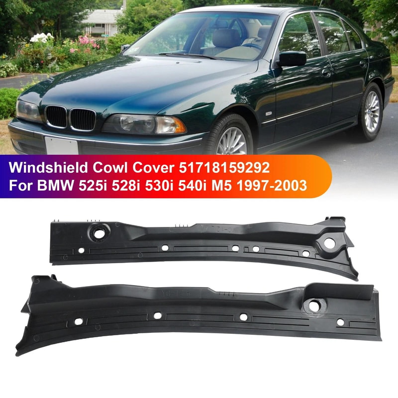 Premium BMW E39 Cowl Panel Direct Replacement Windshield Cowl Cover 15